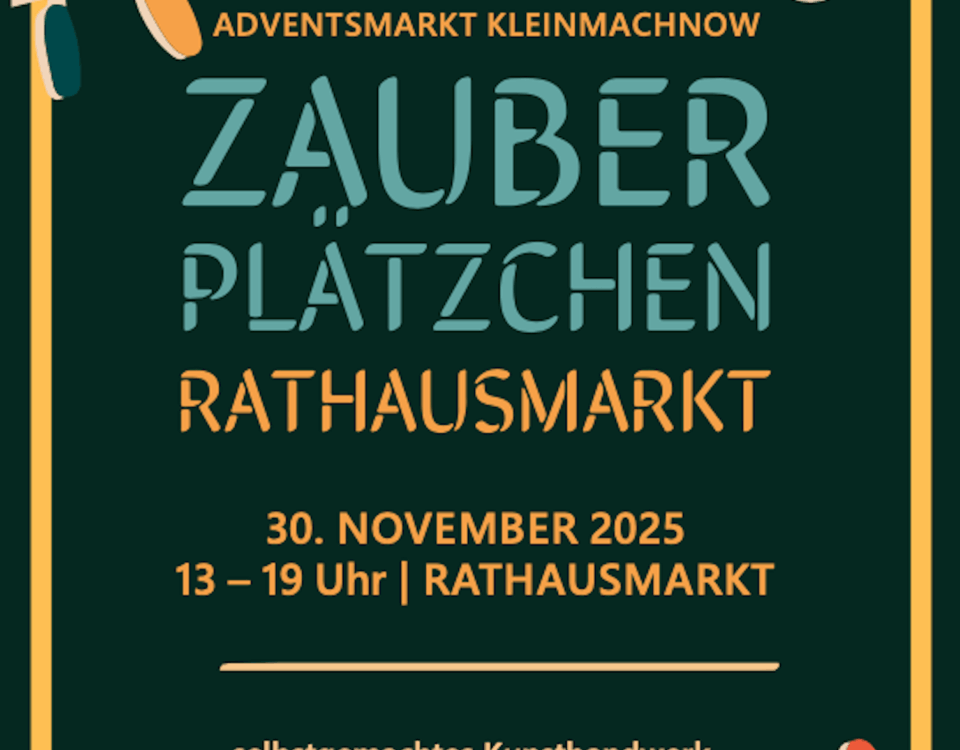 Adventsmarkt Kleinmachnow 30.11.2025 Plakat